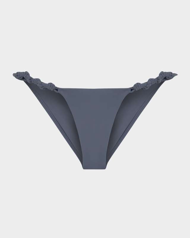 Solid Holly Detail Full Bikini Bottoms